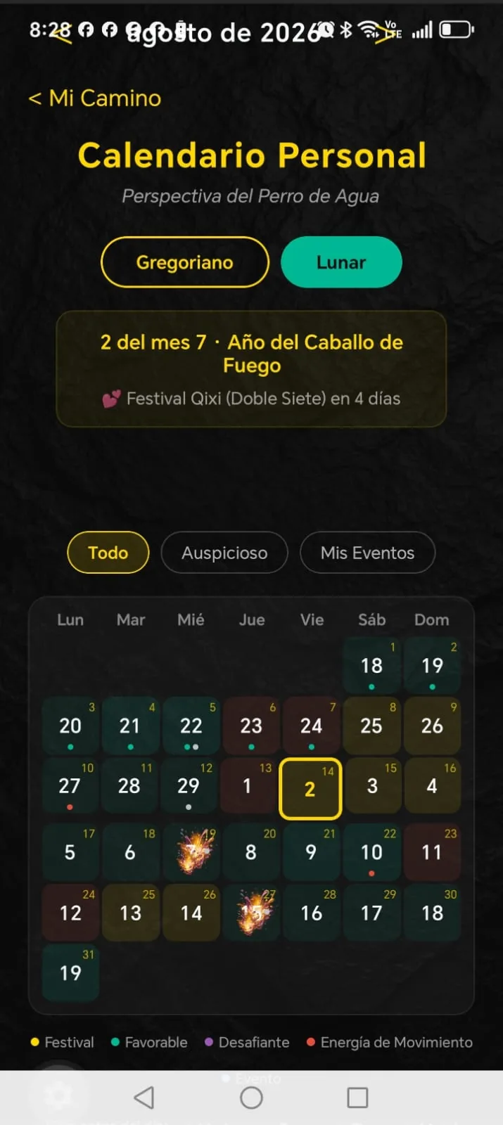 Calendário lunar pessoal no MING